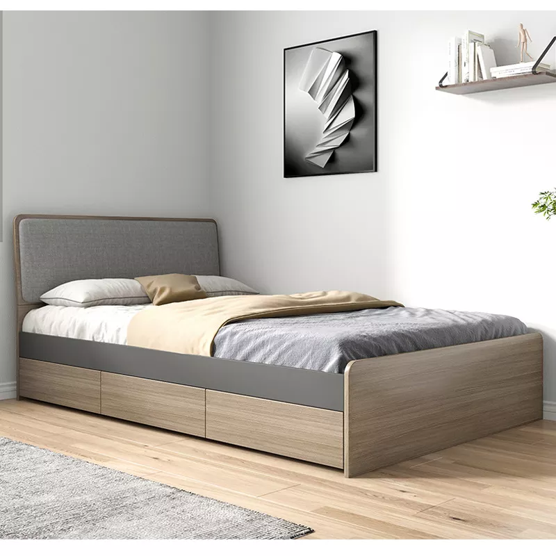 Simple Design Furniture MDF Kid Single Bed with Drawer Bedroom Sets Bedroom Furniture Camas De Madera