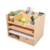 HOSTK New Office Modern Customization File Desktop Storage With Drawers Bamboo Desk Organizer Shelves