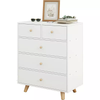 Living Room Bedroom Nordic Solid Wood Leg Assembly Chest Of Drawers Craft Wood Storage Cabinet