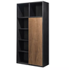 Home Furniture Library Rack Wooden Study Room Storage Cabinet Case Golden Book Shelf