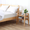 A Set of 2pcs Multifunctional Living Room Bamboo Nightstand Storage Table Bed Computer Bedside Table