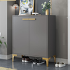 Fashion Rectangle Grey White 2 Door 3 Doors Particle Board Mdf Shoe Storage Cabinet