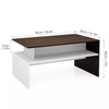 Modern Console Table Coffee Table 2-tier Rectangular Storage Open Shelf Table for Living Room Sitting Room Home Furniture