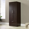 Framed panel doors Wardrobe, L: 28.98" x W: 20.95" x H: 71.18", Dakota Oak finish