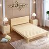Hotel 2021 Modern Natural Design Single Frame Solid Bedroom Furniture Wooden Bed