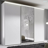Mdf modern design modular mirrored sliding door wardrobe custom closet