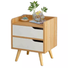 Bedroom Furniture Melamine Particle Board Nightstand Chest Bedside Cabinet Wooden Bedside Table Night Stand with Drawers
