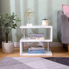 High Gloss Bedside Table Cabinet Small End Side Table Sofa TV Stand Home Bedroom Lamp Table With LED