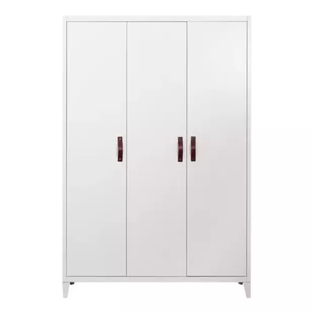 High Quality 3 Door Steel Wardrobe Design Metal Steel Clothes Cabinet Armoire