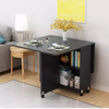 Folding Movable Dining Table With Multidirectional Wheel Wooden Kitchen Table Storage Cabinet Portable Mesa Centro Elevable