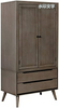 Furniture of America Belkor Mid-Century Modern Wood Armoire in Gray