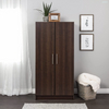 2 Door Wardrobe Cabinet with Storage Shelves, 21" D x 32" W x 65" H