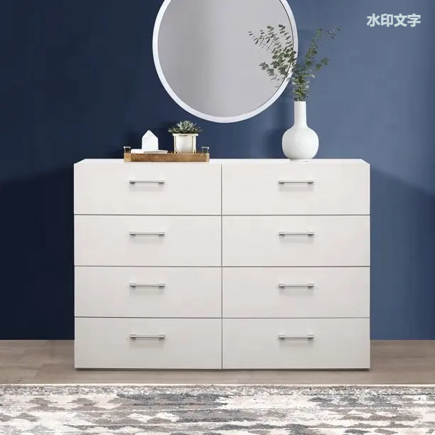 8 Drawer Dresser Cabinet Double Dresser Chest Of Drawer Storage Cabinet For Living Room Bedroom
