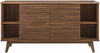 Mid-Century Modern Sideboard Buffet Table or TV Stand in Walnut
