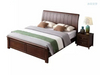 Customizable Elegant Durable Walnut Color Furniture House Single Solid Wood Bed