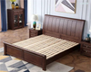 Customizable Elegant Durable Walnut Color Furniture House Single Solid Wood Bed