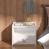 Wooden ark open storage cabinet bed, bedside table with drawer box