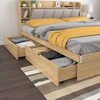 modern queen size wooden frame hydraulic lift storage bed with haeadboard and drawers wooden beds design bedroom furniture sets