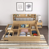 modern queen size wooden frame hydraulic lift storage bed with haeadboard and drawers wooden beds design bedroom furniture sets