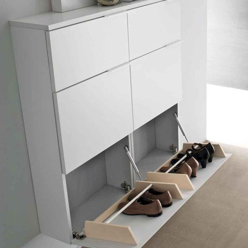 Living Room Metal Shoe Rack Cabinet White Luxury Shoe Storage Cabinet