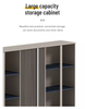 Office Furniture Equipment Vertical Mobile Door File Cabinet Wood Storage 4 Tier Filing Cabinet