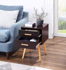 Wholesale Price Gray 2 Drawer End Table Bedside Table Nightstand for Bedroom