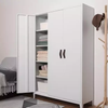 High Quality 3 Door Steel Wardrobe Design Metal Steel Clothes Cabinet Armoire