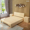 Hotel 2021 Modern Natural Design Single Frame Solid Bedroom Furniture Wooden Bed