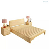 Hotel 2021 Modern Natural Design Single Frame Solid Bedroom Furniture Wooden Bed