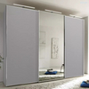 Mdf modern design modular mirrored sliding door wardrobe custom closet